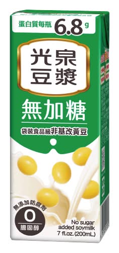 光泉豆漿-無加糖200ml <200ml毫升 x 1 x 6BoX盒>
