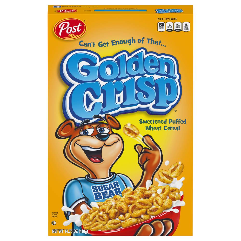 Golden Crisp Sweetened Puffed Wheat Cereal (14.75 oz)