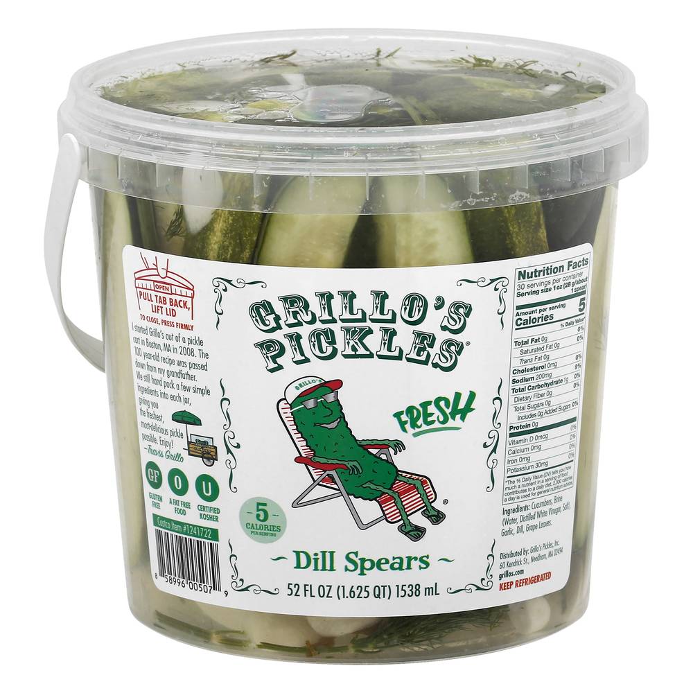 Grillo's Pickles Fresh Dill Spears