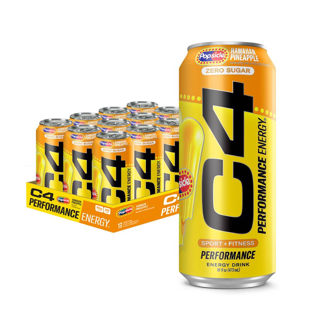 C4® Performance Energy Drink - Hawaiian Pineapple - 16oz. (12 Cans) (1 Unit(s))