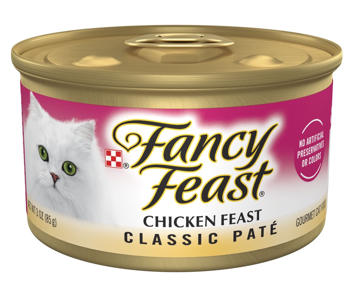 Purina Fancy Feast Classic Paté Gourmet Wet Cat Food, Chicken, All Life Stages (3 oz)