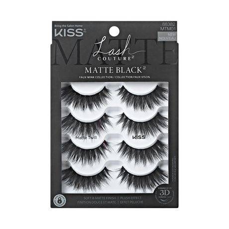 Kiss Products Inc Lash Couture Faux Mink Collection, Mate Black