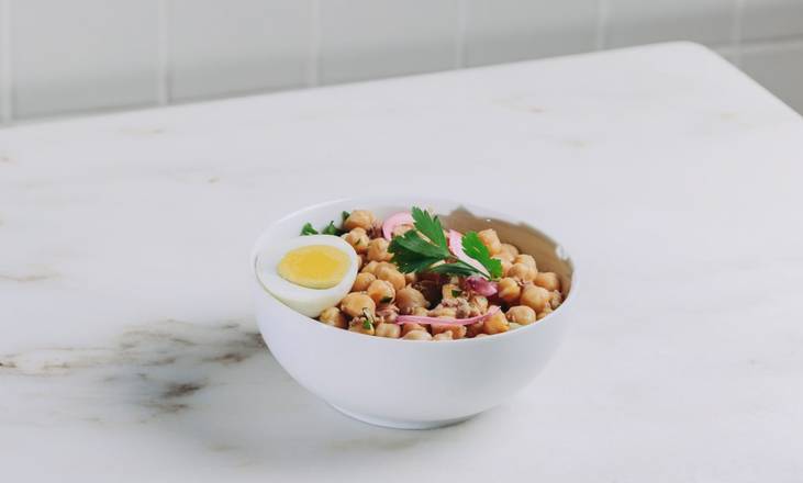 Snack salada de grão e atum