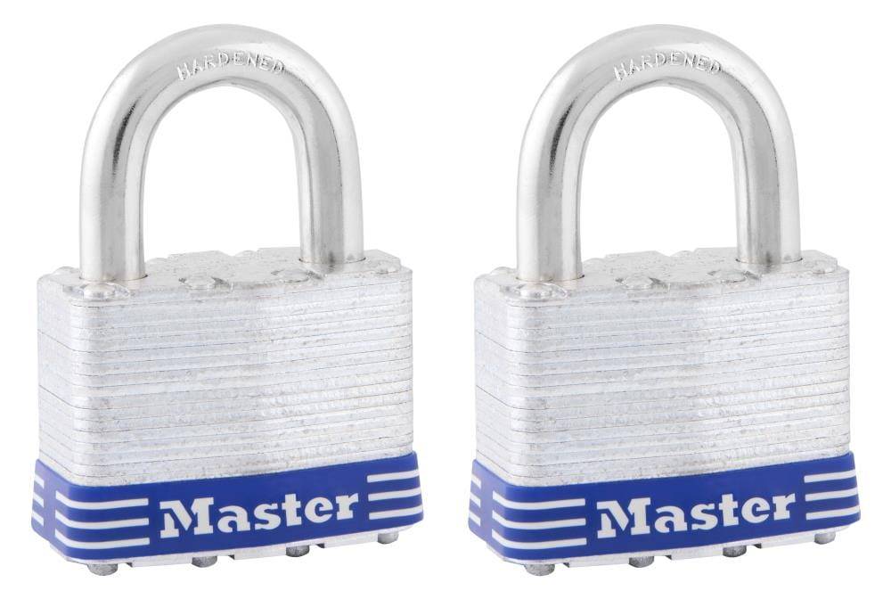 Master Lock Outdoor Keyed Padlock, 2-in Wide x 1-in Shackle Keyed Alike (2-Pack) | 5TPF