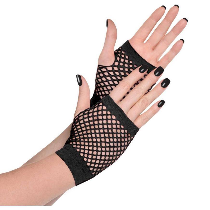 Black Fishnet Glovelettes