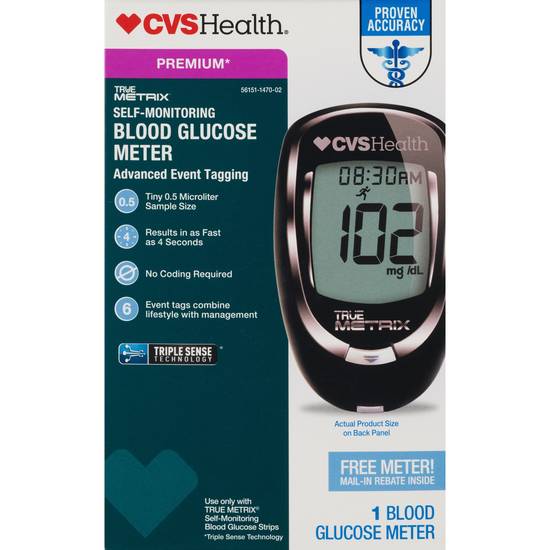 CVS Health True Metrix Self-Monitoring Blood Glucose Meter 