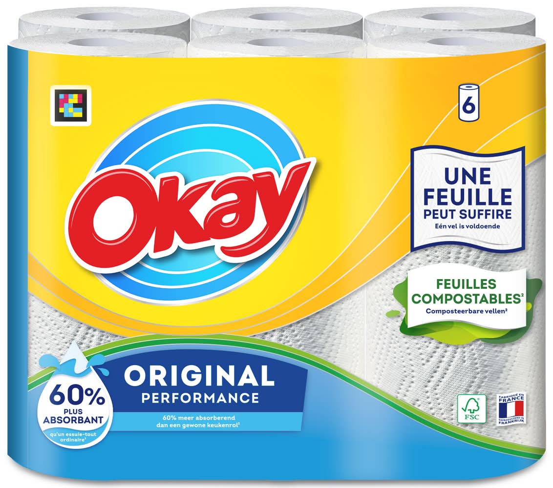 Okay - Essuie-tout original, blanc (6)