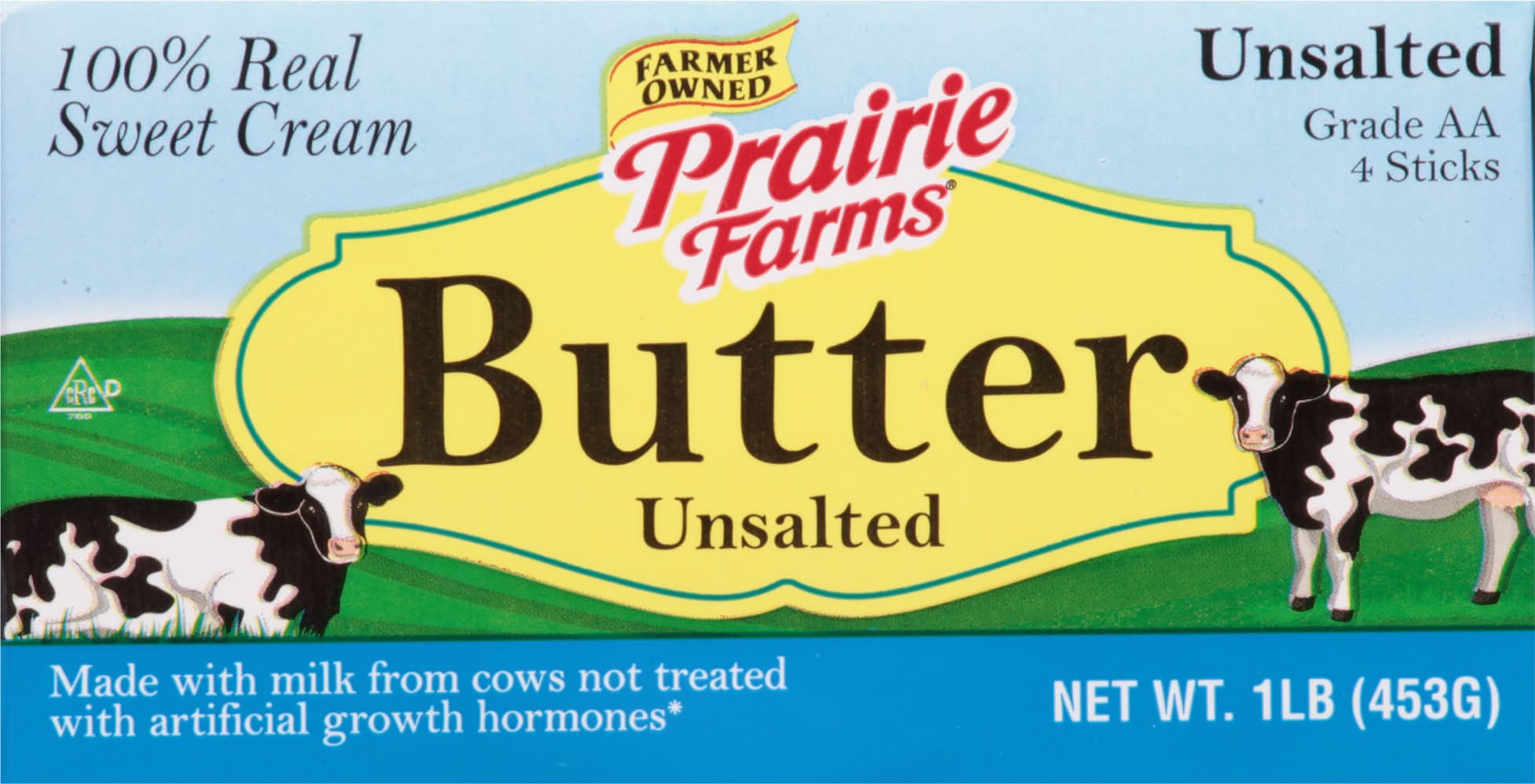 Prairie Farms Unsalted Butter (1 lbs, 4 ct)