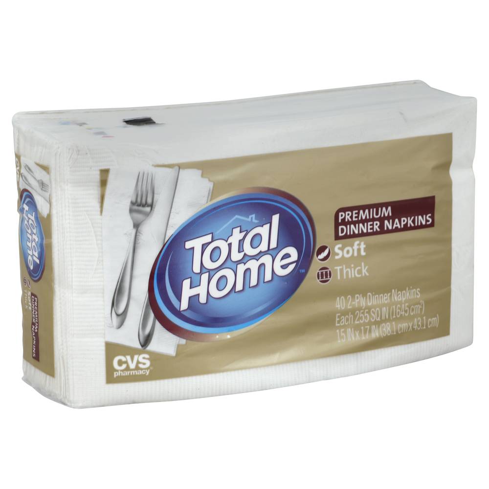 Total Home Premium 2 Ply Dinner Napkins