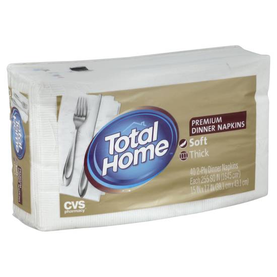 Total Home Premium 2 Ply Dinner Napkins (15 x 17 inch)