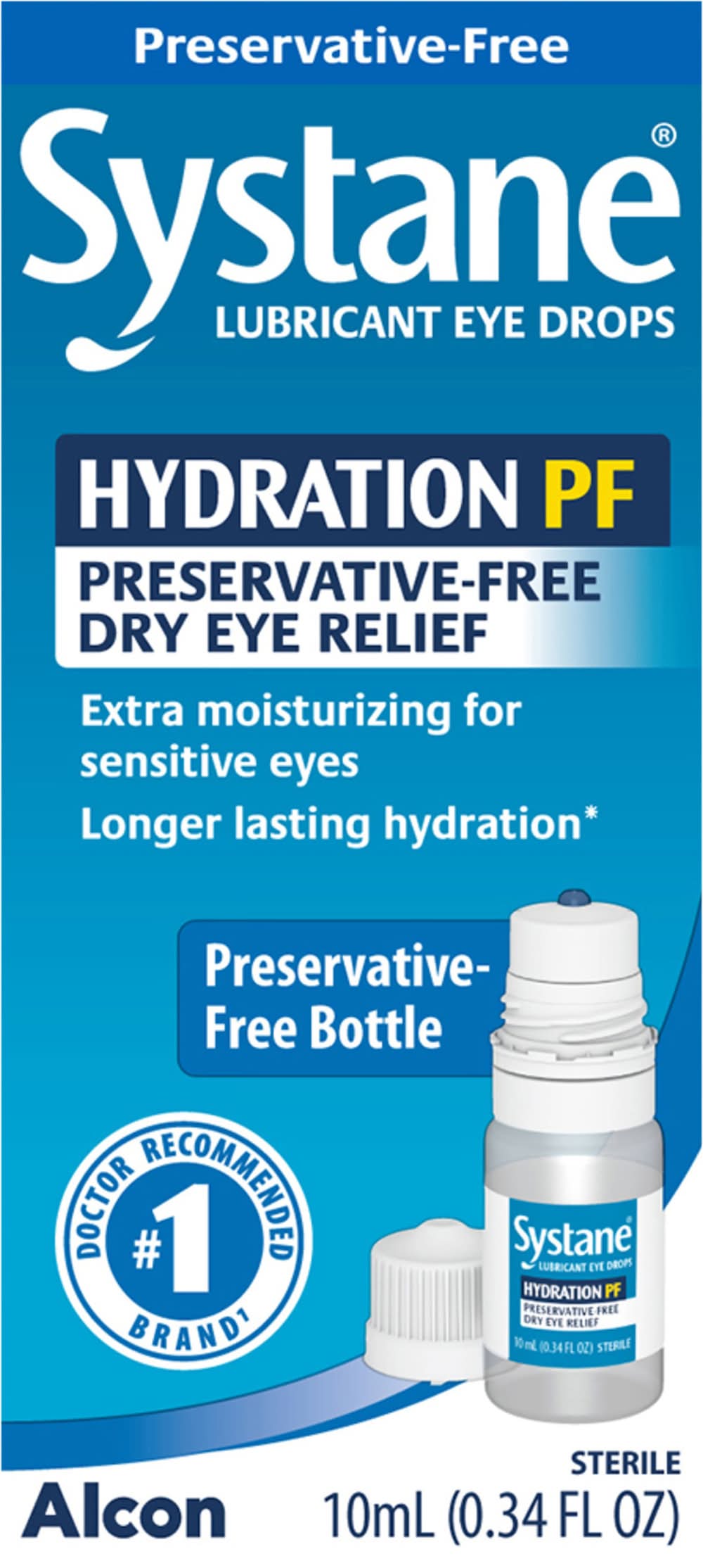 Systane Hydration Preservative-Free Lubricant Eye Drops (0.34 fl oz)