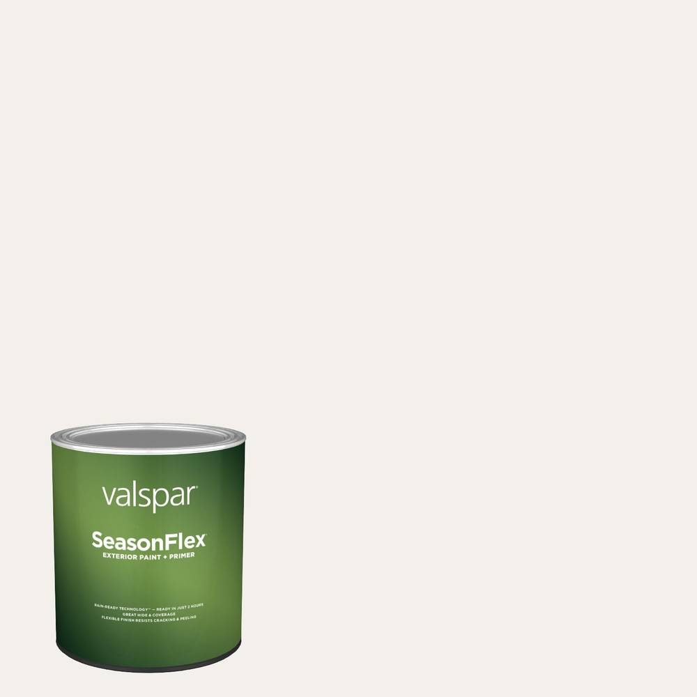 Valspar SeasonFlex Flat Swiss Coffee 7002-16 Latex Exterior Paint + Primer (1-quart) | 7002-16-936239