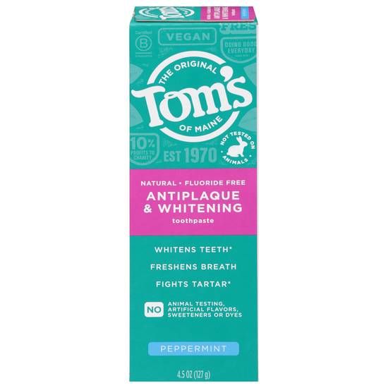 Tom's Of Maine Antiplaque & Whitening Toothpaste (peppermint)
