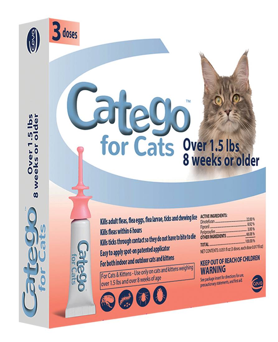Catego Flea and Tick Control For Cats (1.5 lbs, 3 ct)