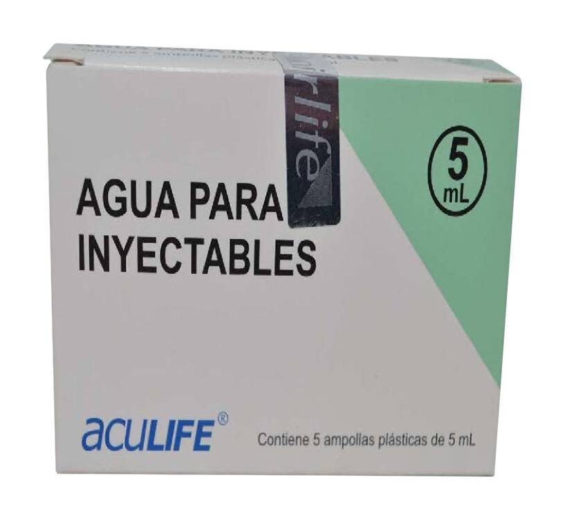 Agua Para Inyectables 5ml 5 Ampollas