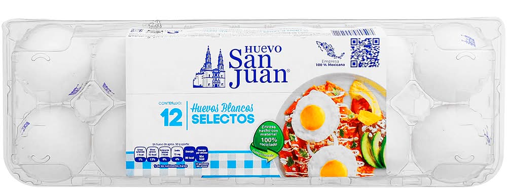 San Juan · Huevos blancos (12 un)