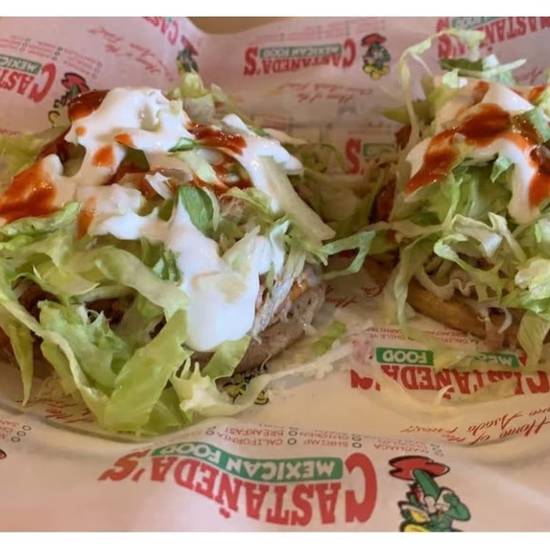 #4 Cheese Enchilada & Bean Tostada