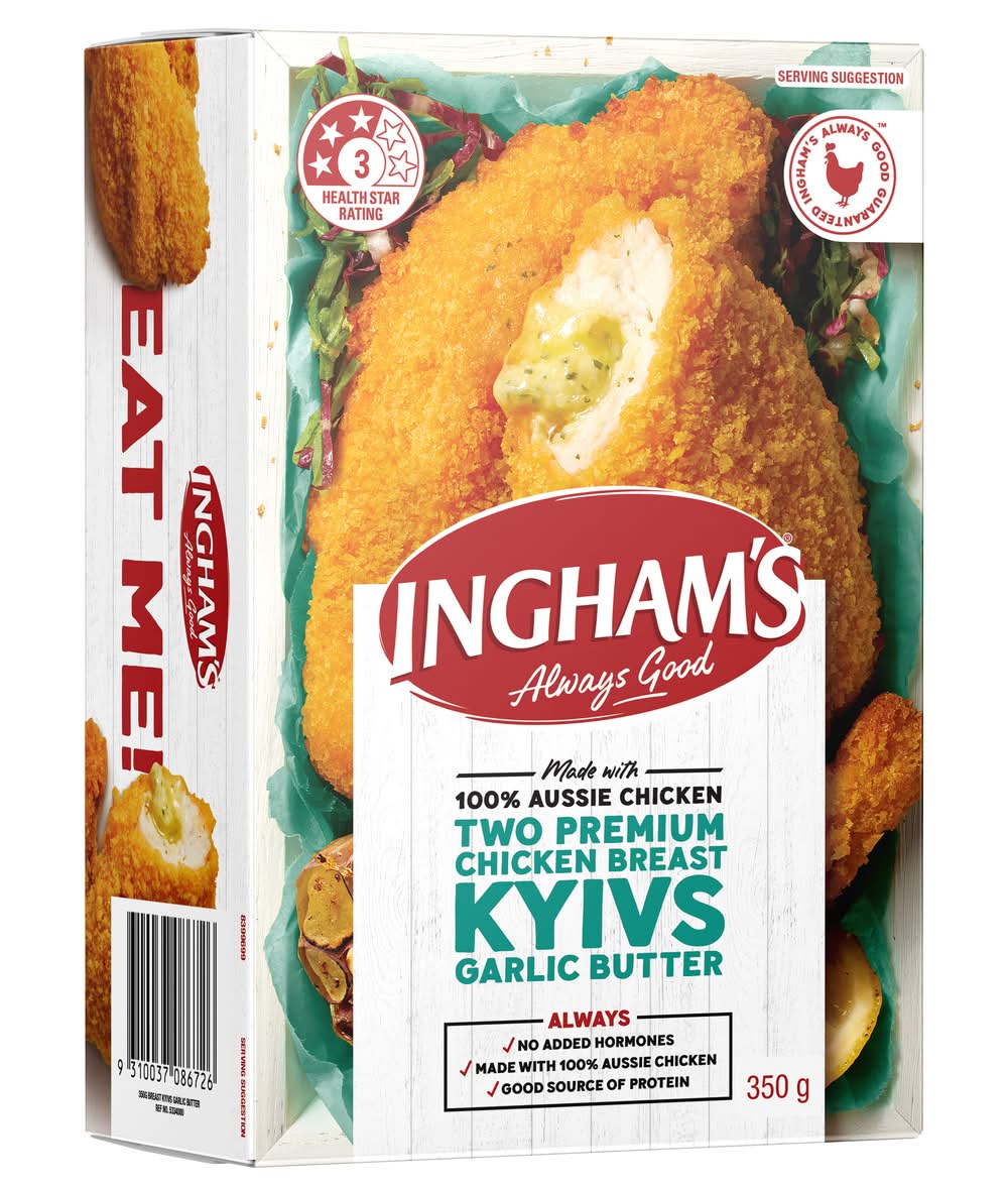 Ingham's Crumbed Chicken Kyivs Garlic Butter (350g)