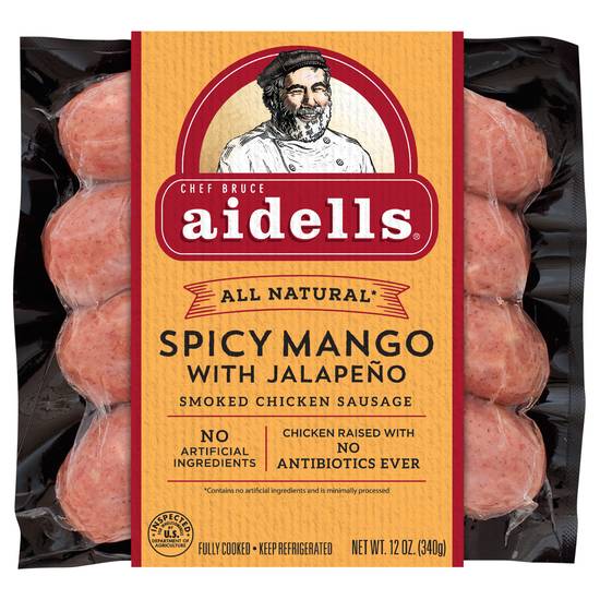 Aidells Spicy Mango With Jalapeno Sausages