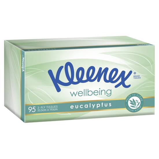 Kleenex Eucalyptus 3 Ply Facial Tissues 95 pack