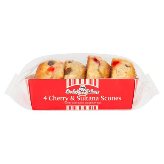 Becky's Bakery Cherry & Sultana Scones 4 Pack