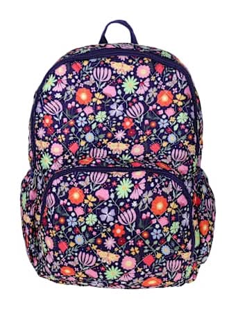 Quilted Backpack Flowers