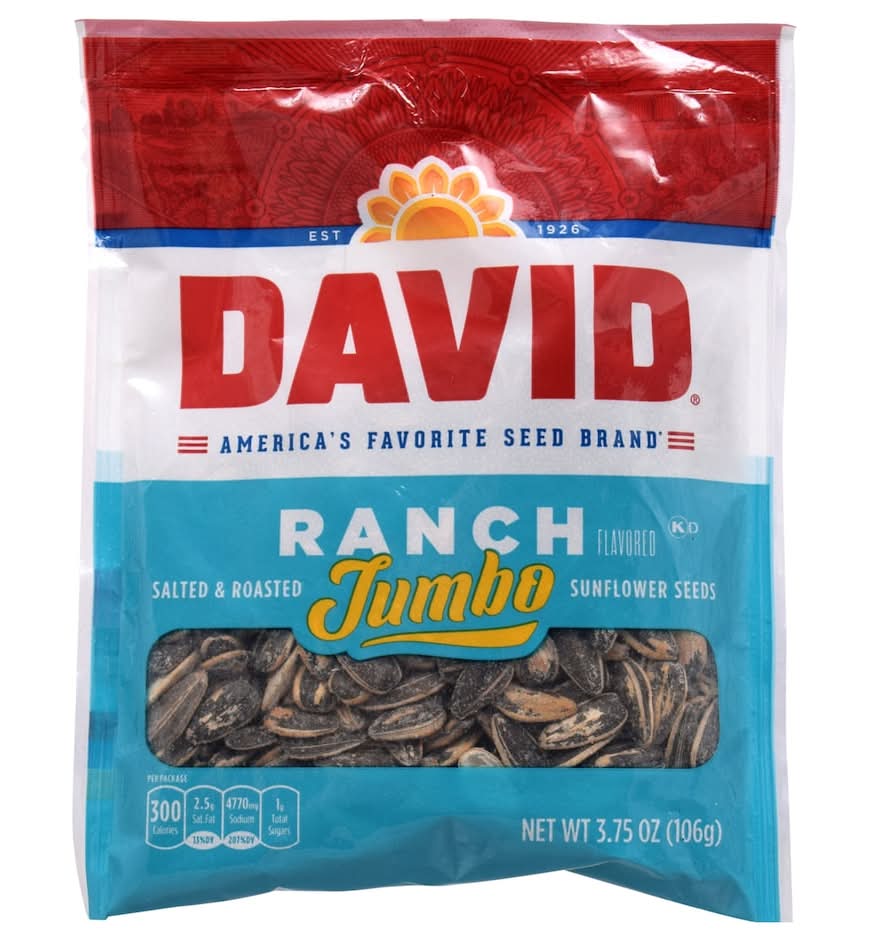 David Jumbo Ranch Sunflower Seeds, 3.75 oz. Bags