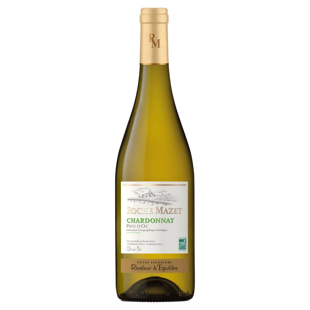 Vin Blanc I.G.P. Pays d'Oc Chardonnay ROCHE MAZET - la bouteille