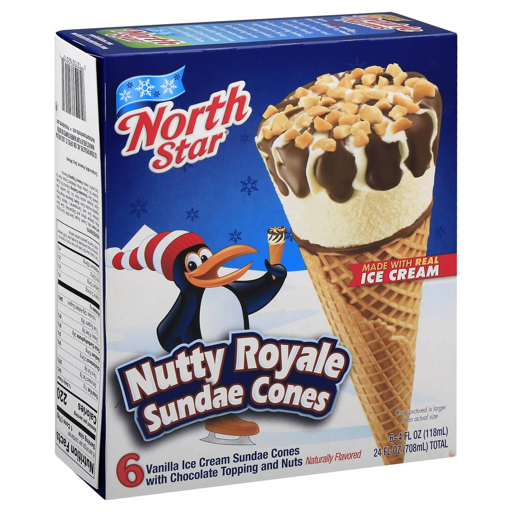 North Star Nutty Royale Sundae Cones (6 ct)