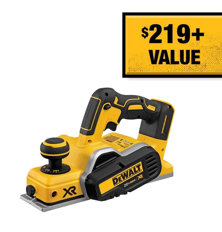 Dewalt 20V Max Xr Cordless Brushless 3-1/4 In. Planer (Tool Only)