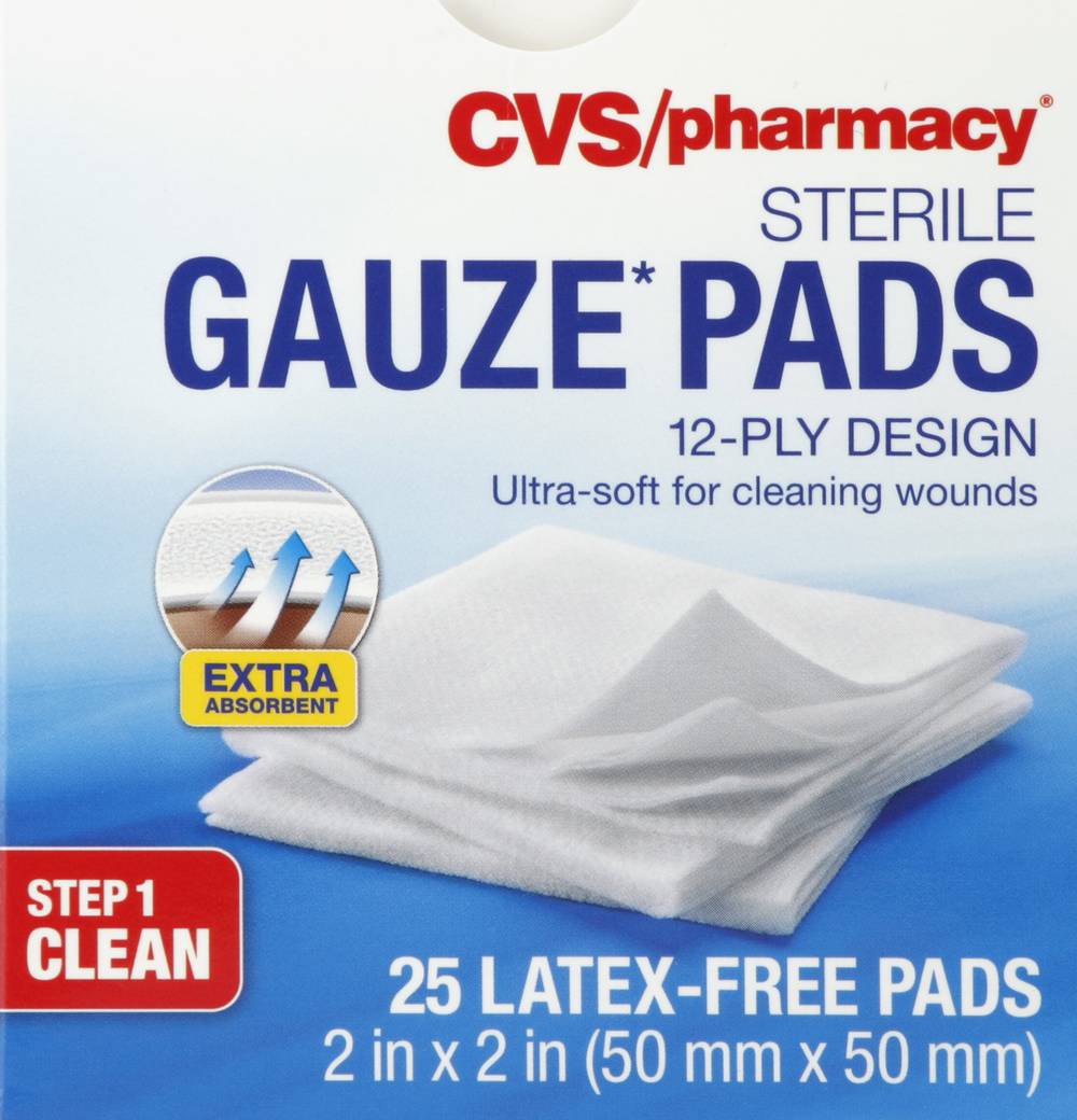 CVS Pharmacy Gauze Pads, 2 in x 2 in (25 ct)