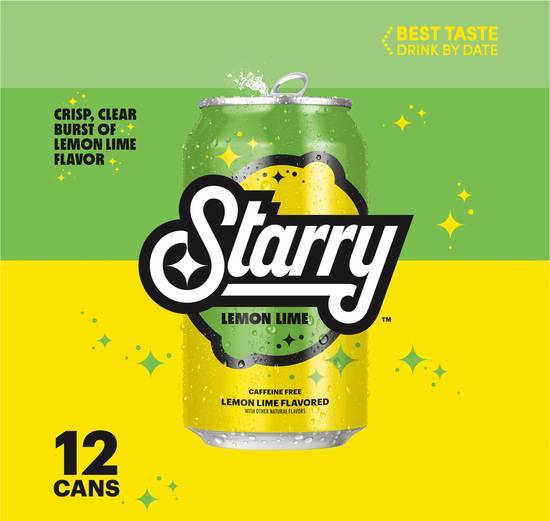 Starry Zero Sugar Lemon Lime Soda Cans (12 oz 12 ct) | Acme