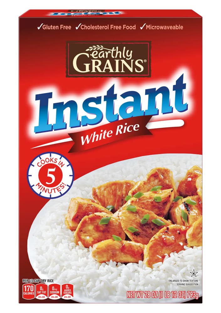 Earthly Grains Gluten Free Instant White Rice (28 oz)