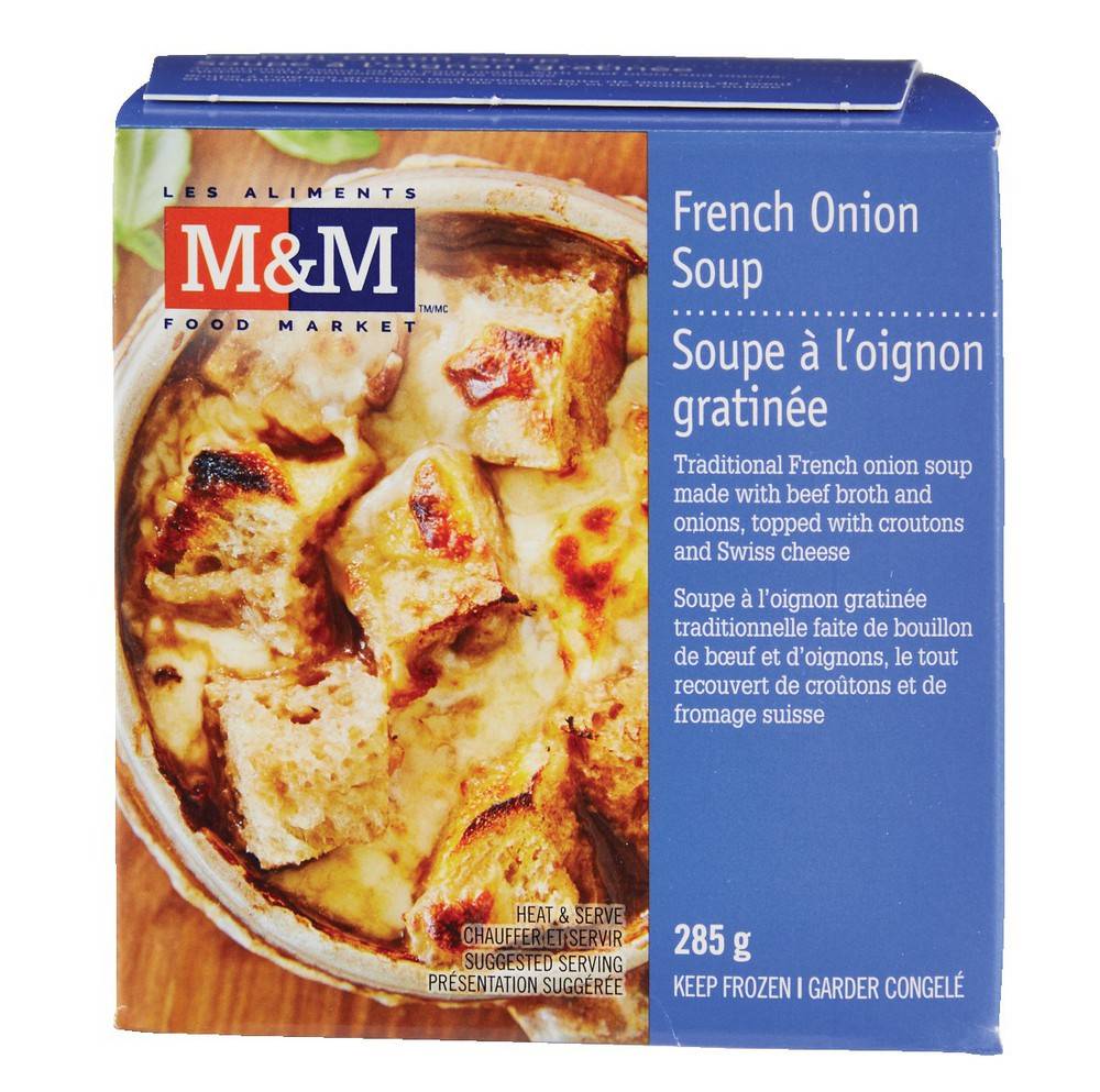 M&m food market soupe à l'oignon gratinée (284 g.) - french onion soup (285 g)