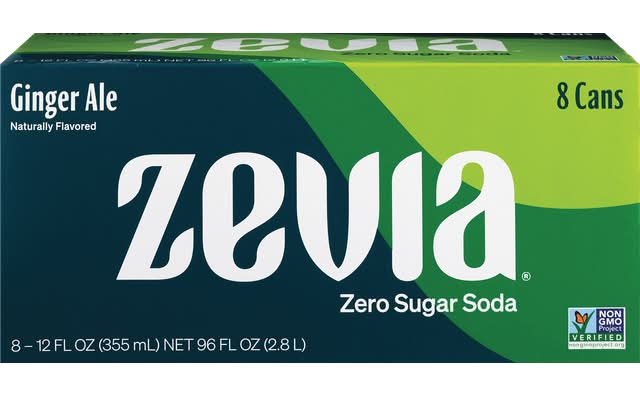Zevia Zero Calorie Soda, Ginger Ale (8 x 12 fl oz)