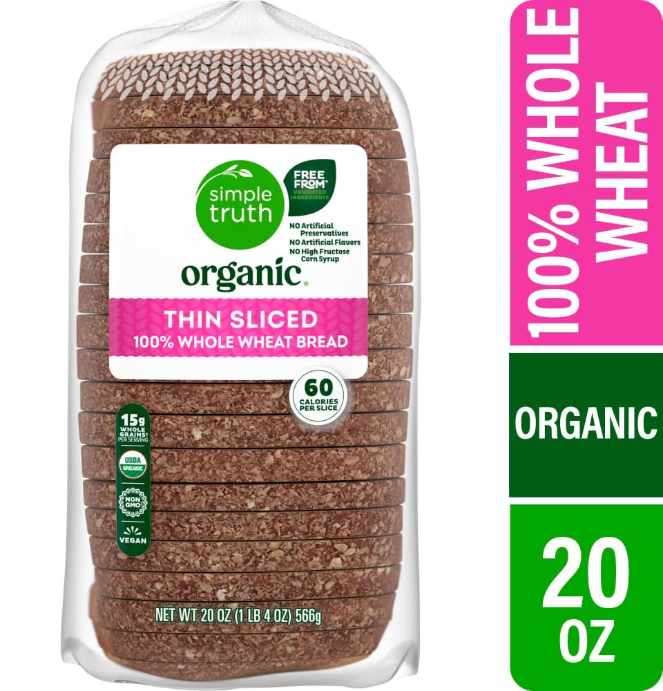Simple Truth Organic® Thin Sliced 100% Whole Wheat Bread