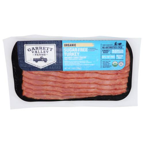 Garrett Valley Organic Sugar Free Turkey Bacon