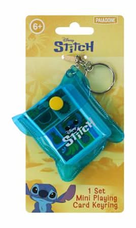 Disney Stitch Mini Playing Card Keyring Set Stitch