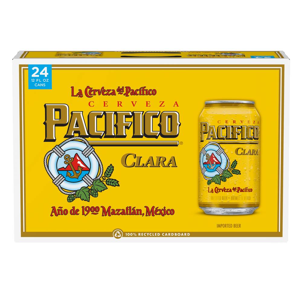 Pacifico Clara Lager Mexican Beer (24 x 12 fl oz)