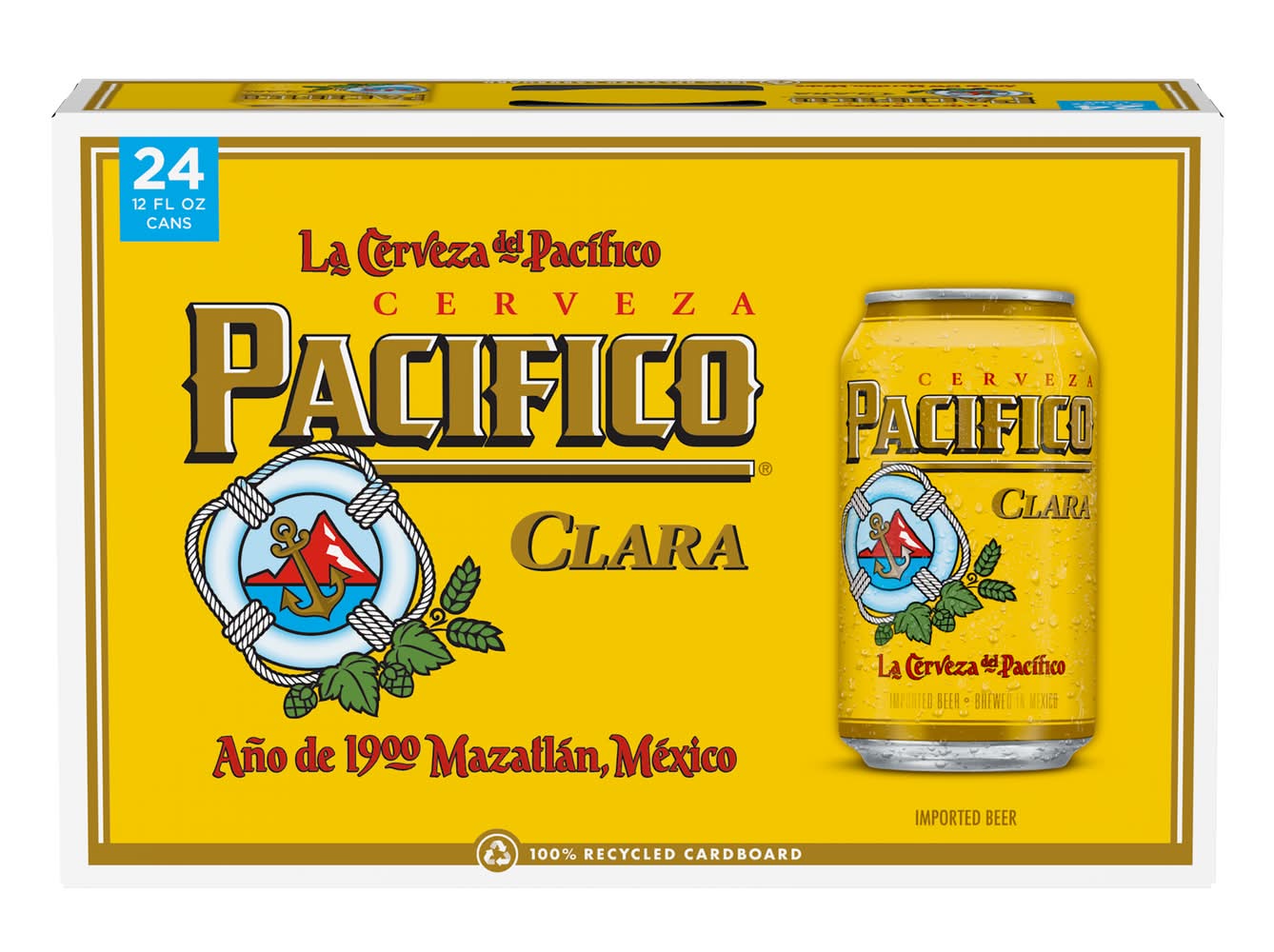 Pacifico Clara Mexican Lager Beer (24 x 12 fl oz)