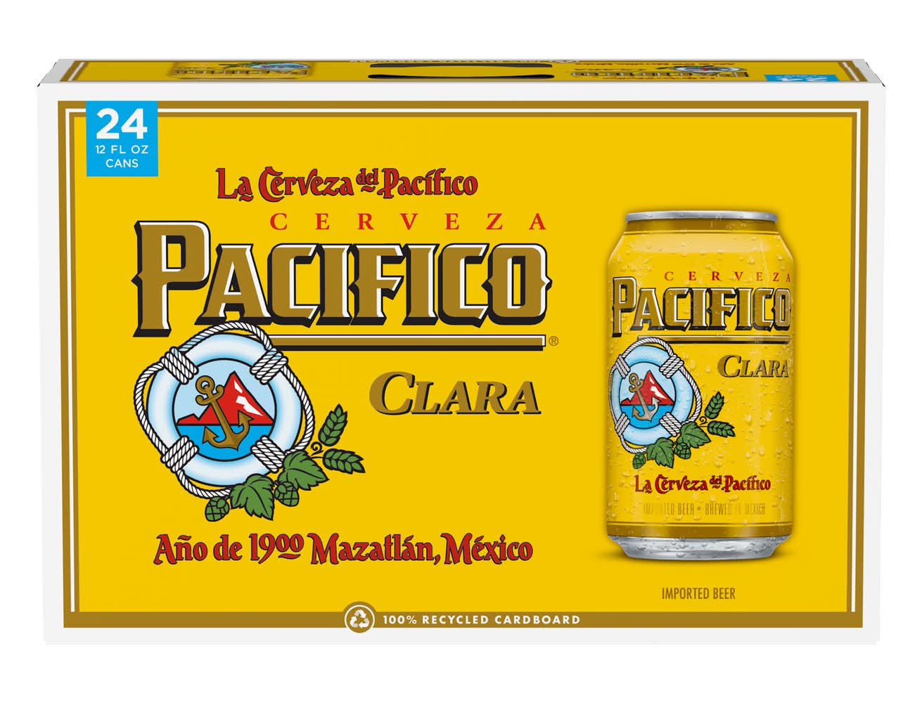 Pacifico Clara Mexican Lager Beer (24 x 12 fl oz)
