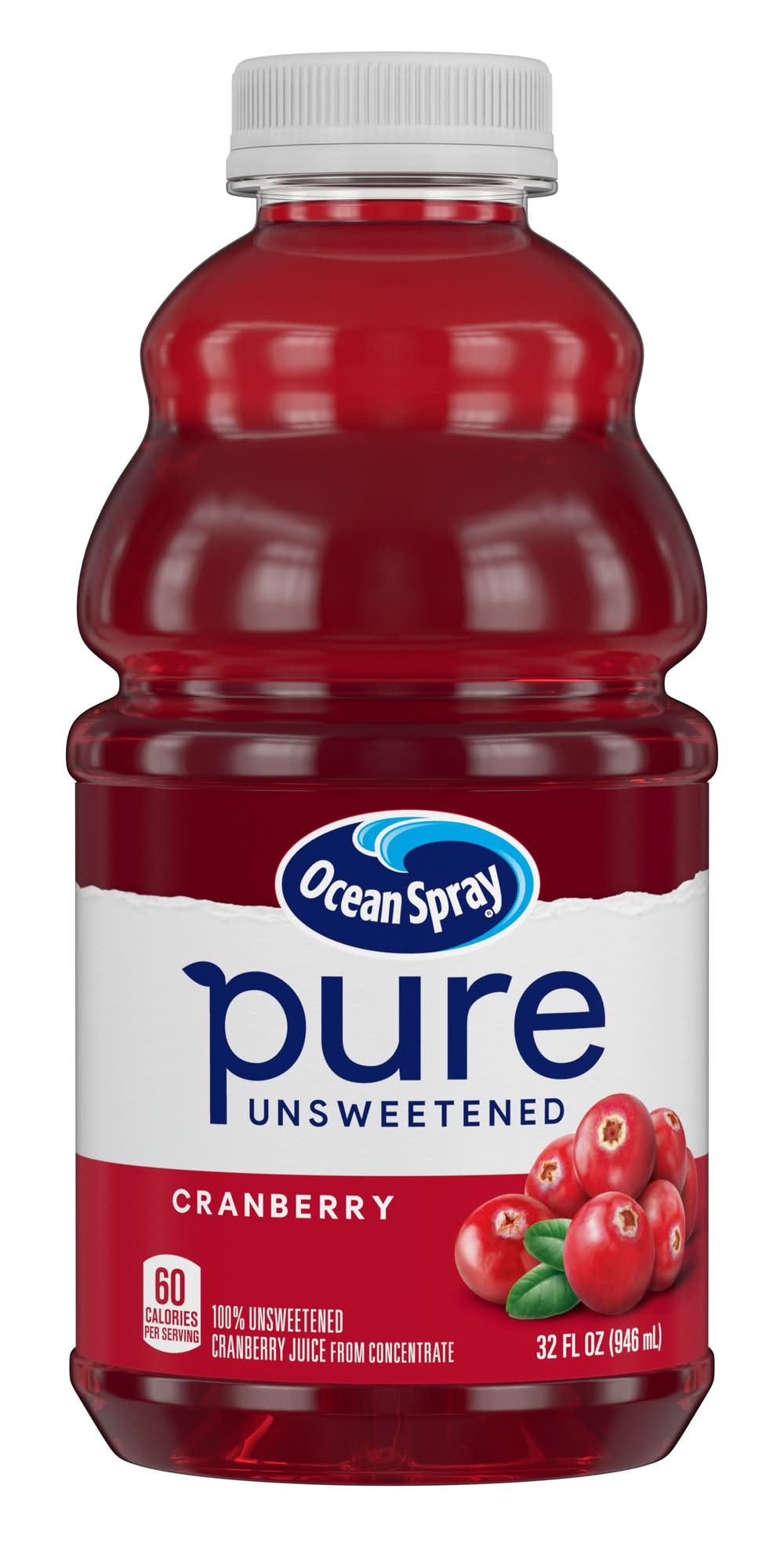 Ocean Spray Unsweetened Pure Juice, Cranberry (32 fl oz)
