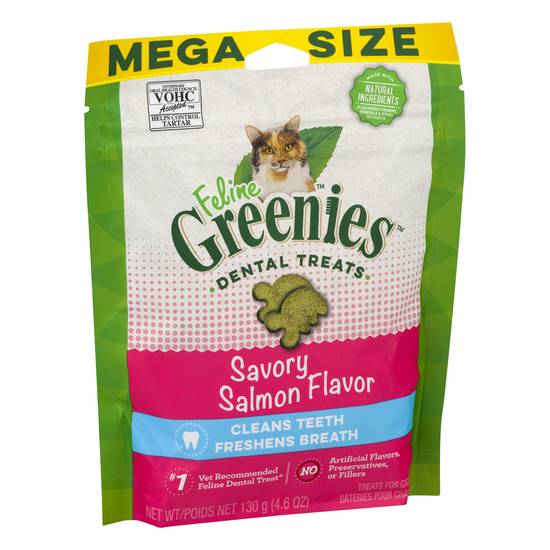 Greenies Savory Salmon Feline Adult Dental Cat Treats (4.6 oz)