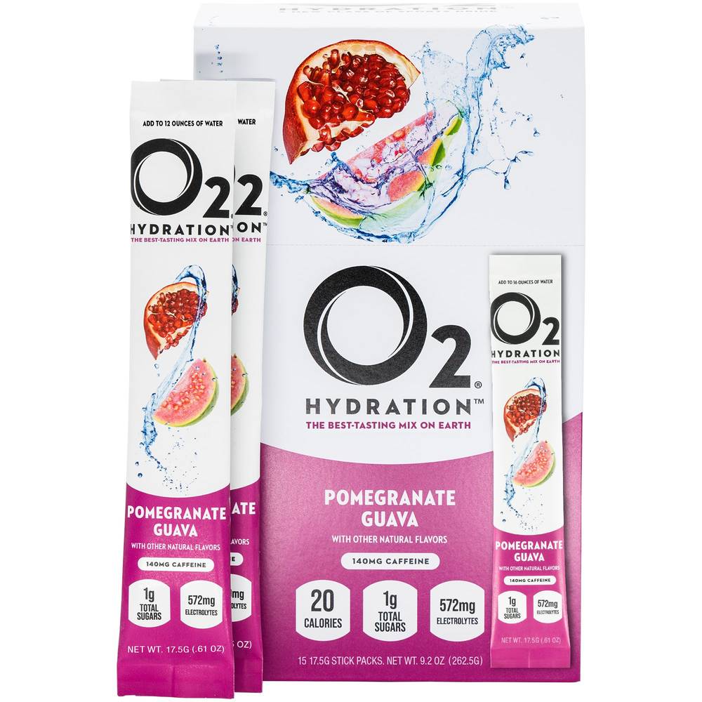 O2 Hydration - Pomegranate Guava(15 Stick Pack(S))