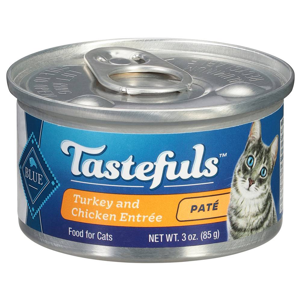 Blue Buffalo Blue Tastefuls Pate Turkey and Chicken Entree Adult Food For Cats (3 oz)