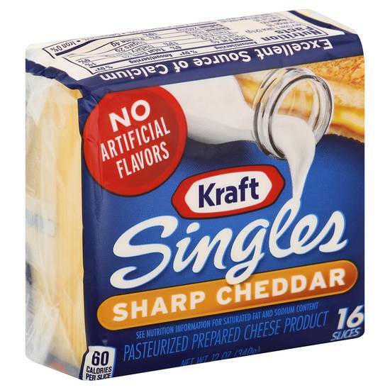 Kraft Sharp Cheddar Cheese Singles (16 ct)