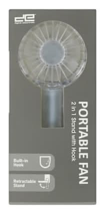 Digital Essentials™ Portable Fan Clear