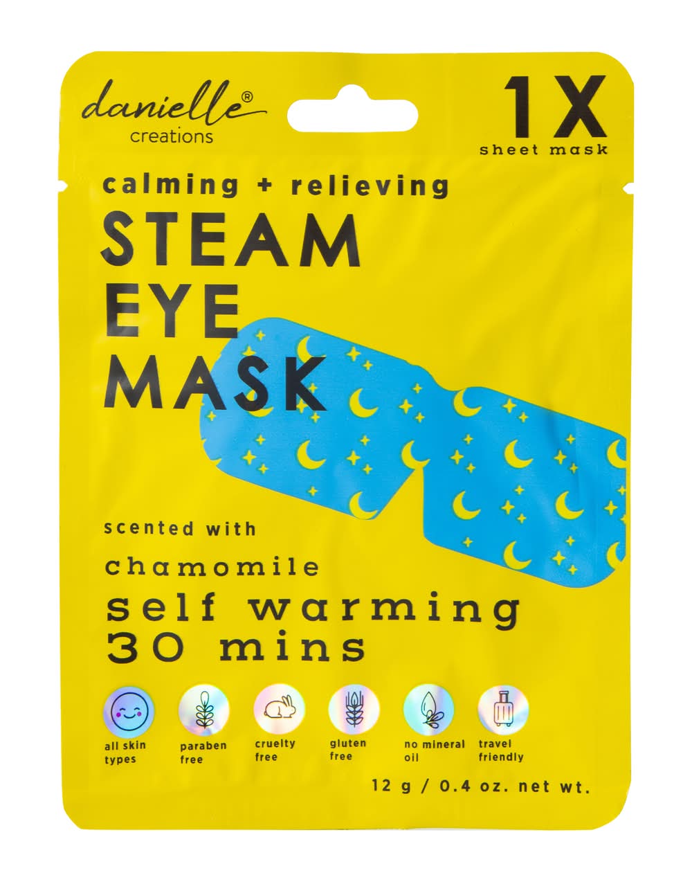 Danielle Creations® Self-Warming Steam Eye Mask 1-Count Yellow