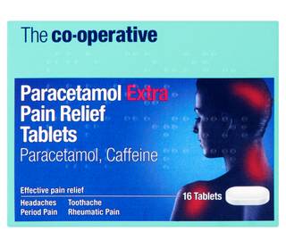 The Co-operative Paracetamol Extra Pain Relief Tablets 16 Tablets
