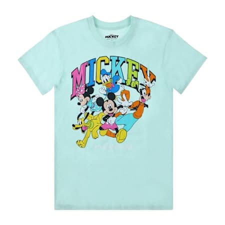 Mickey And Friends Graphic Tee Large Light Green